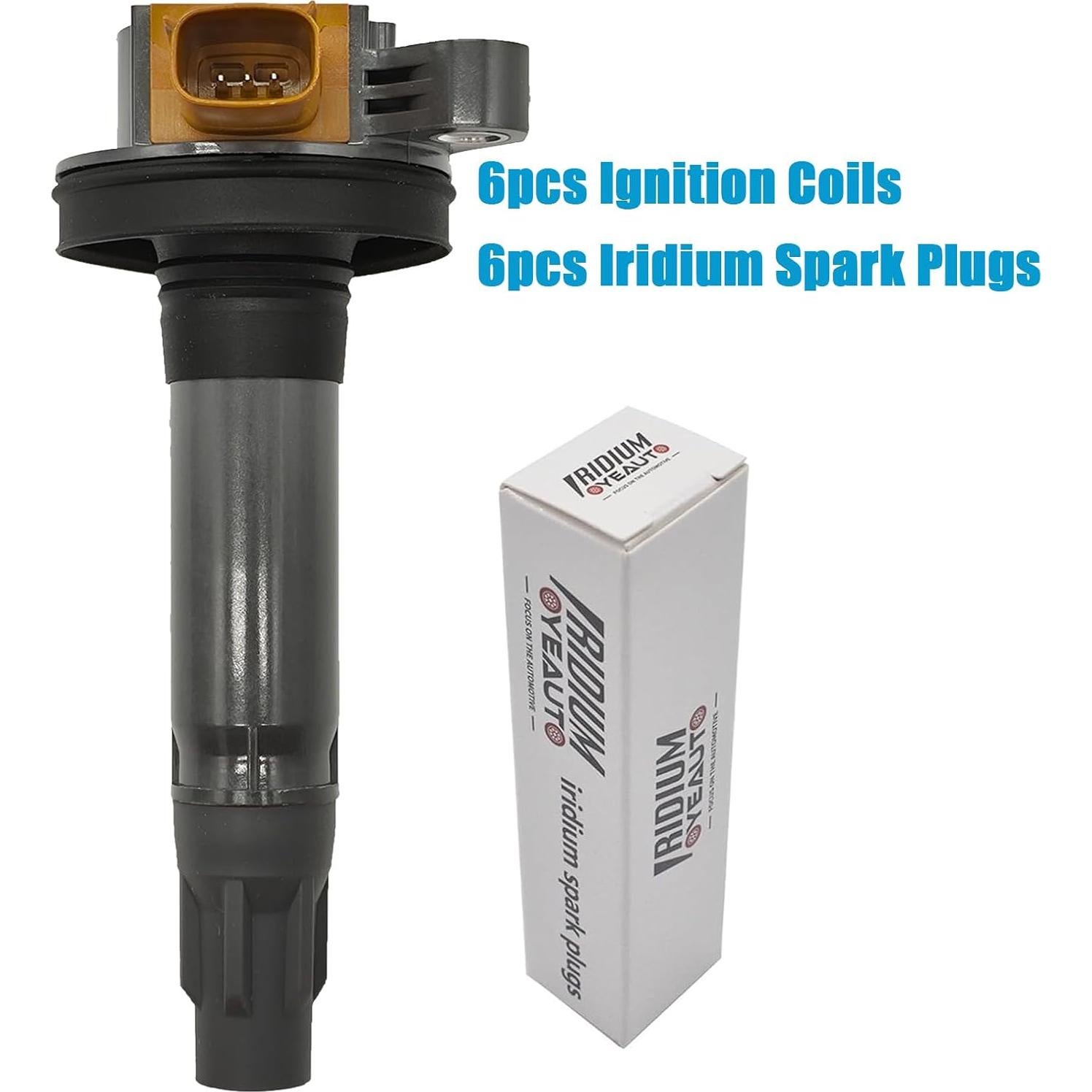 Juego de Bobinas de Encendido y Bujías Iridio OYEAUTO V6 3.5L Turbo