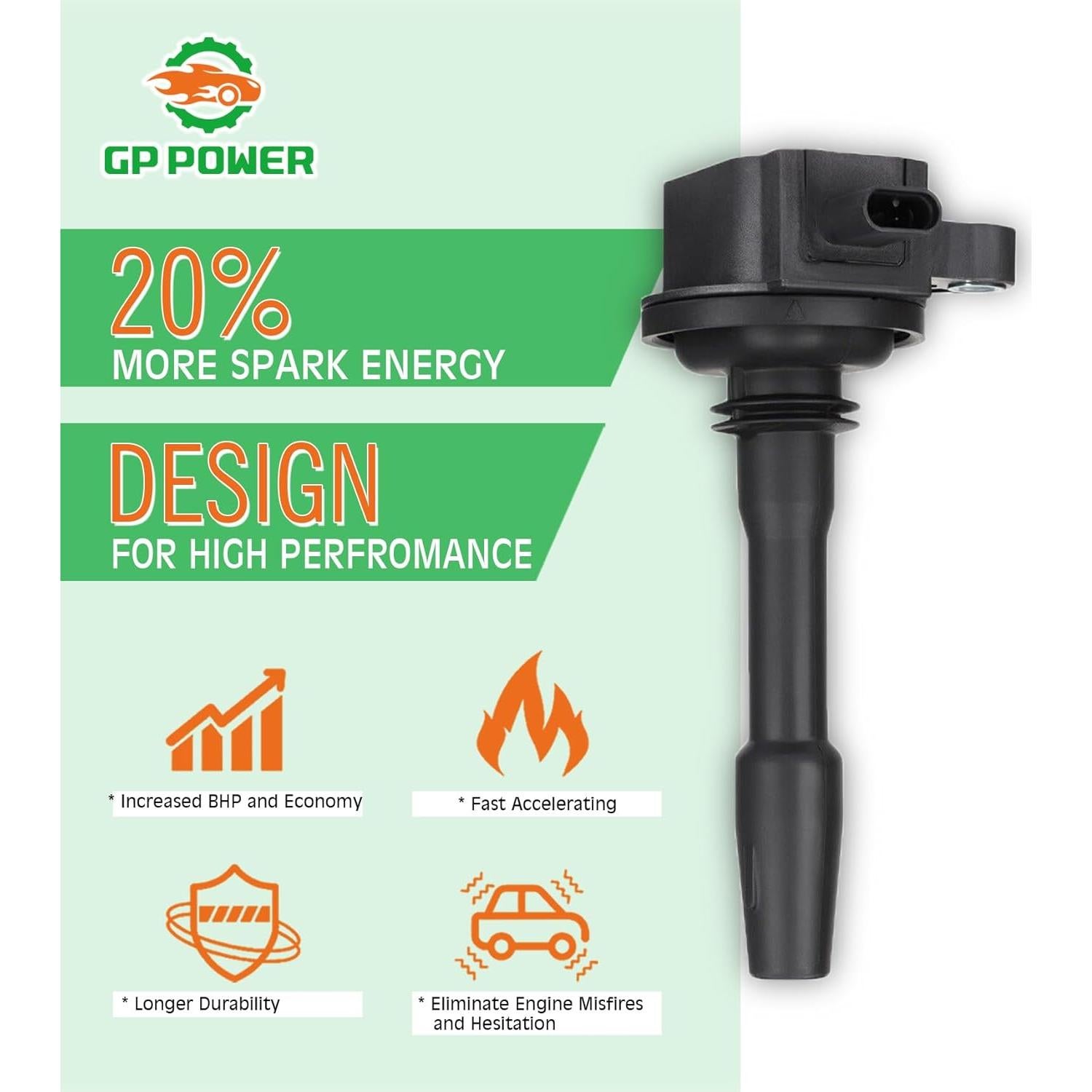 Juego de bobinas de encendido GP POWER para Ford 3.3L y 3.5L