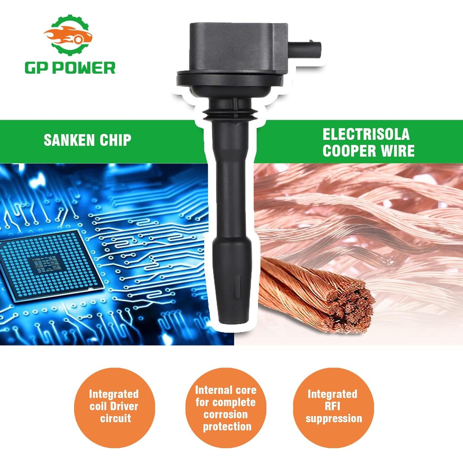 Juego de bobinas de encendido GP POWER para Ford 3.3L y 3.5L