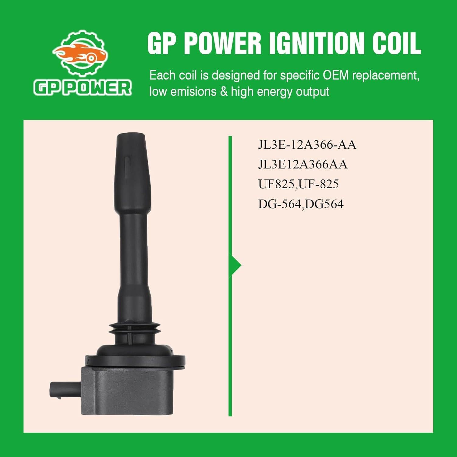 Juego de bobinas de encendido GP POWER para Ford 3.3L y 3.5L
