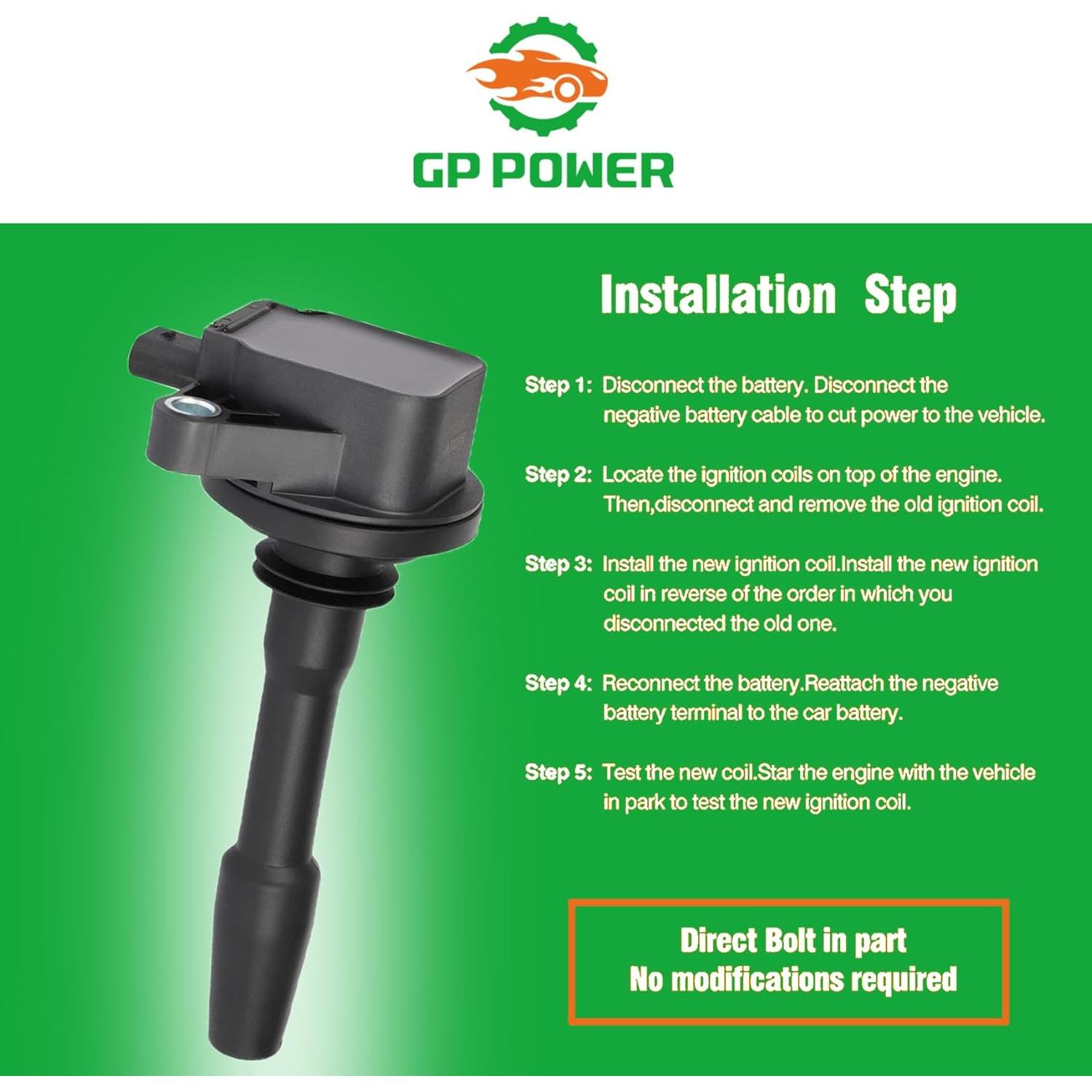 Juego de bobinas de encendido GP POWER para Ford 3.3L y 3.5L