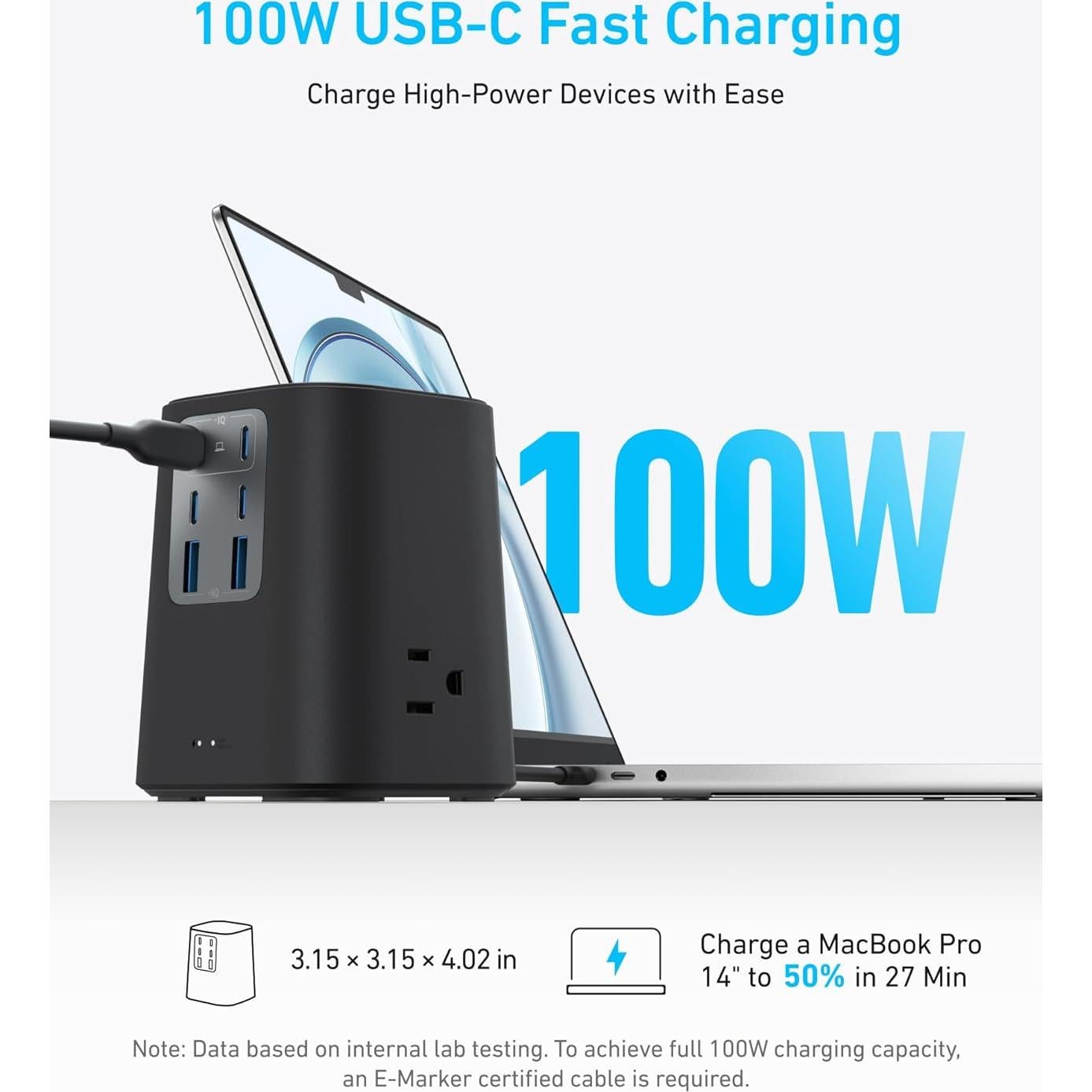 Estación de Carga Anker A91C6 100W 9-en-1 USB C y A