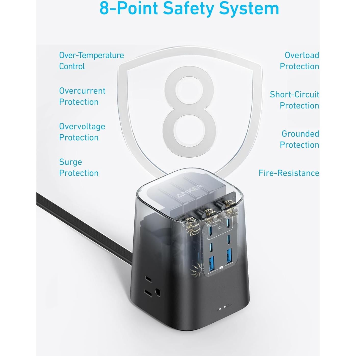 Estación de Carga Anker A91C6 100W 9-en-1 USB C y A