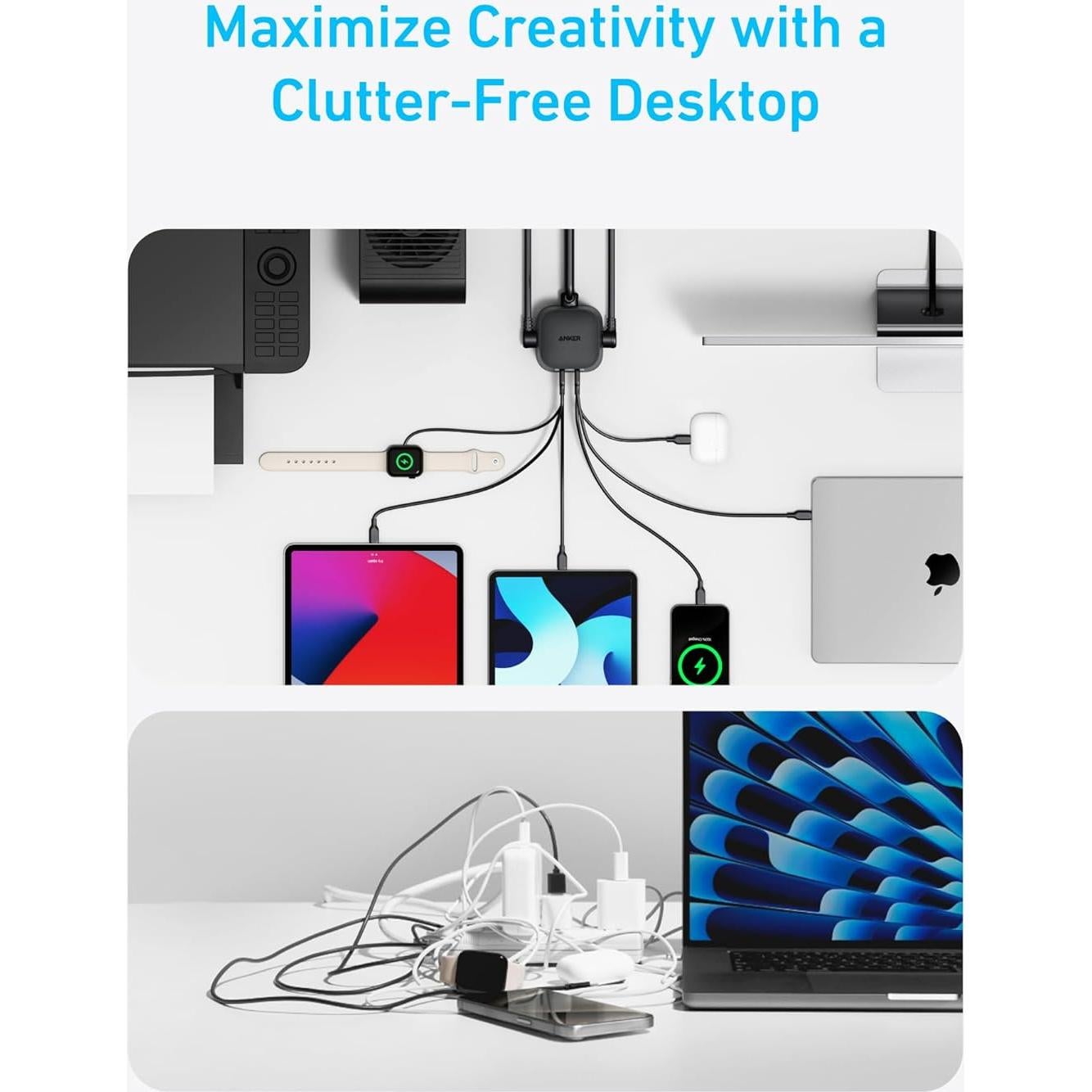 Estación de Carga Anker A91C6 100W 9-en-1 USB C y A