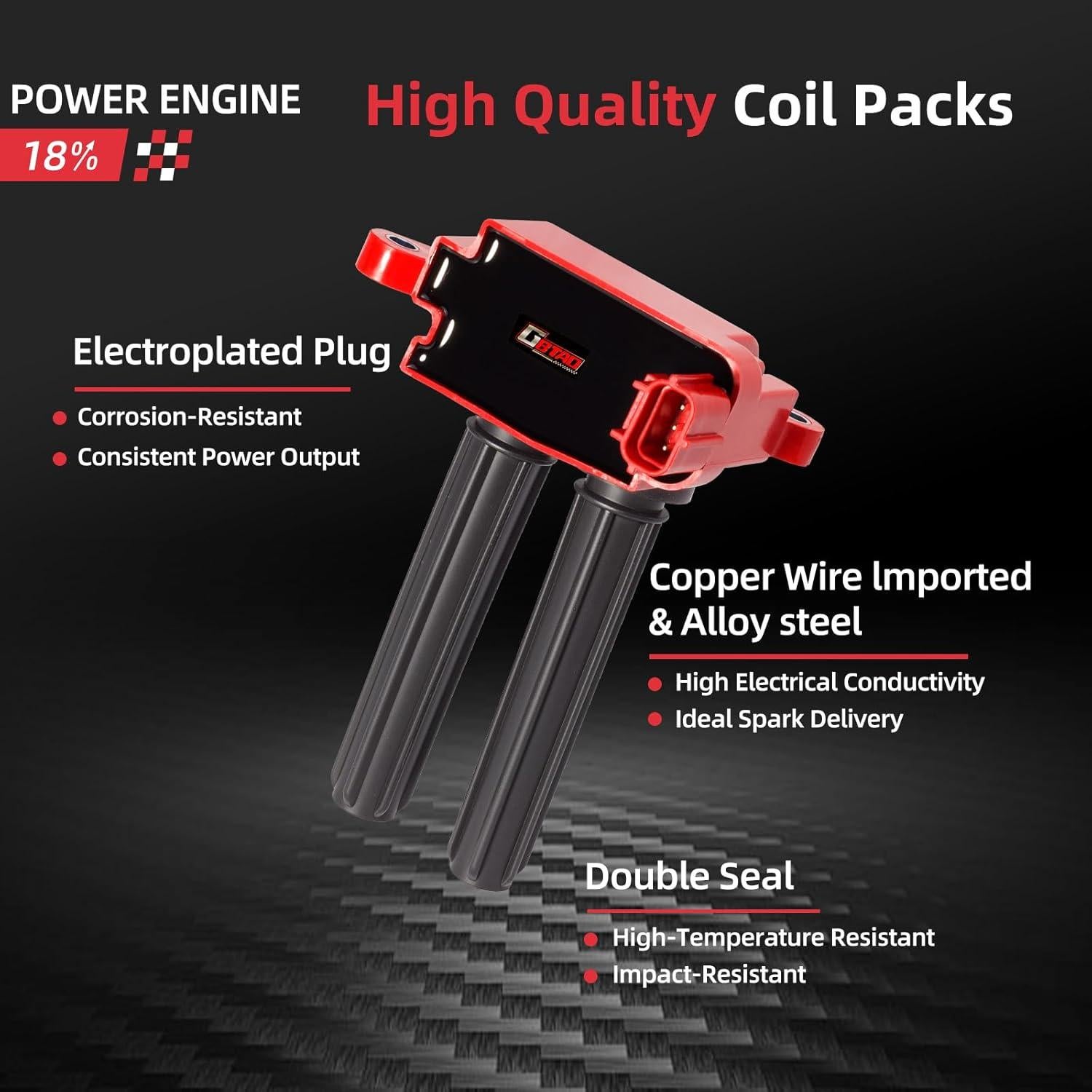 Juego de 8 Bobinas de Encendido GBTAD UF504 para Dodge y Jeep