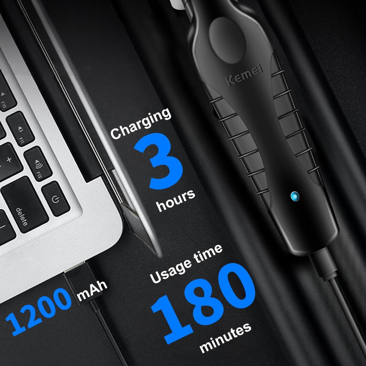 Cortadora Inalámbrica KEMEI 2299 con Cuchilla DLC