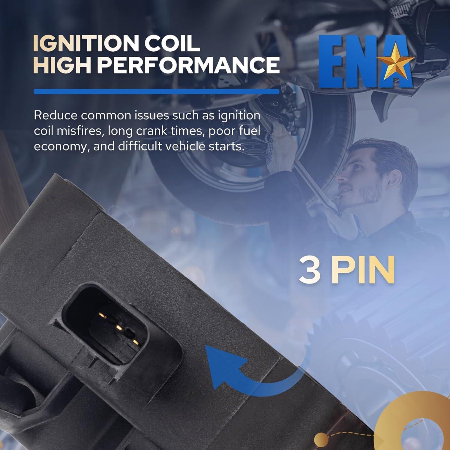 Pack de Bobinas de Encendido ENA para Chrysler Dodge Jeep 2.0L 2.4L