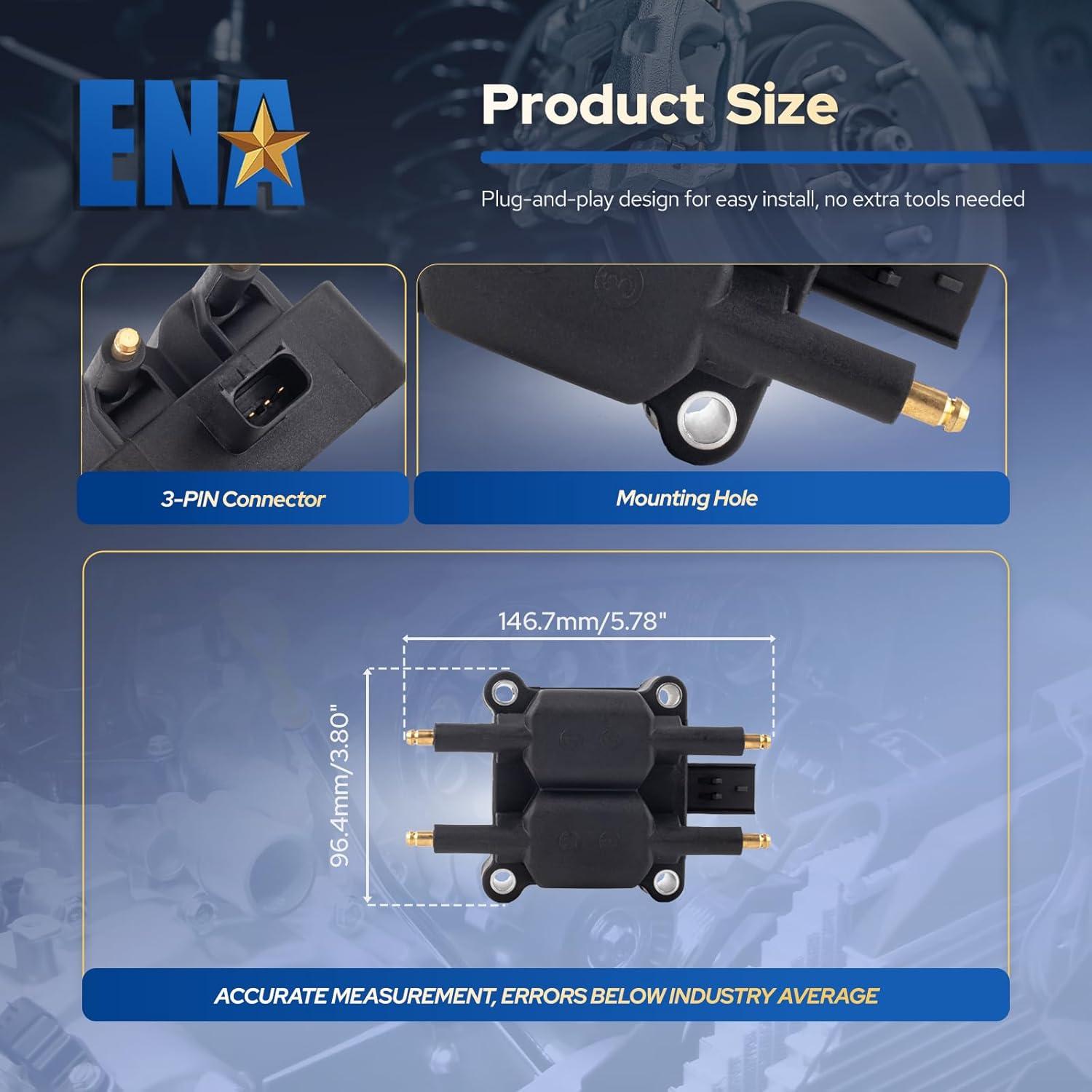 Pack de Bobinas de Encendido ENA para Chrysler Dodge Jeep 2.0L 2.4L