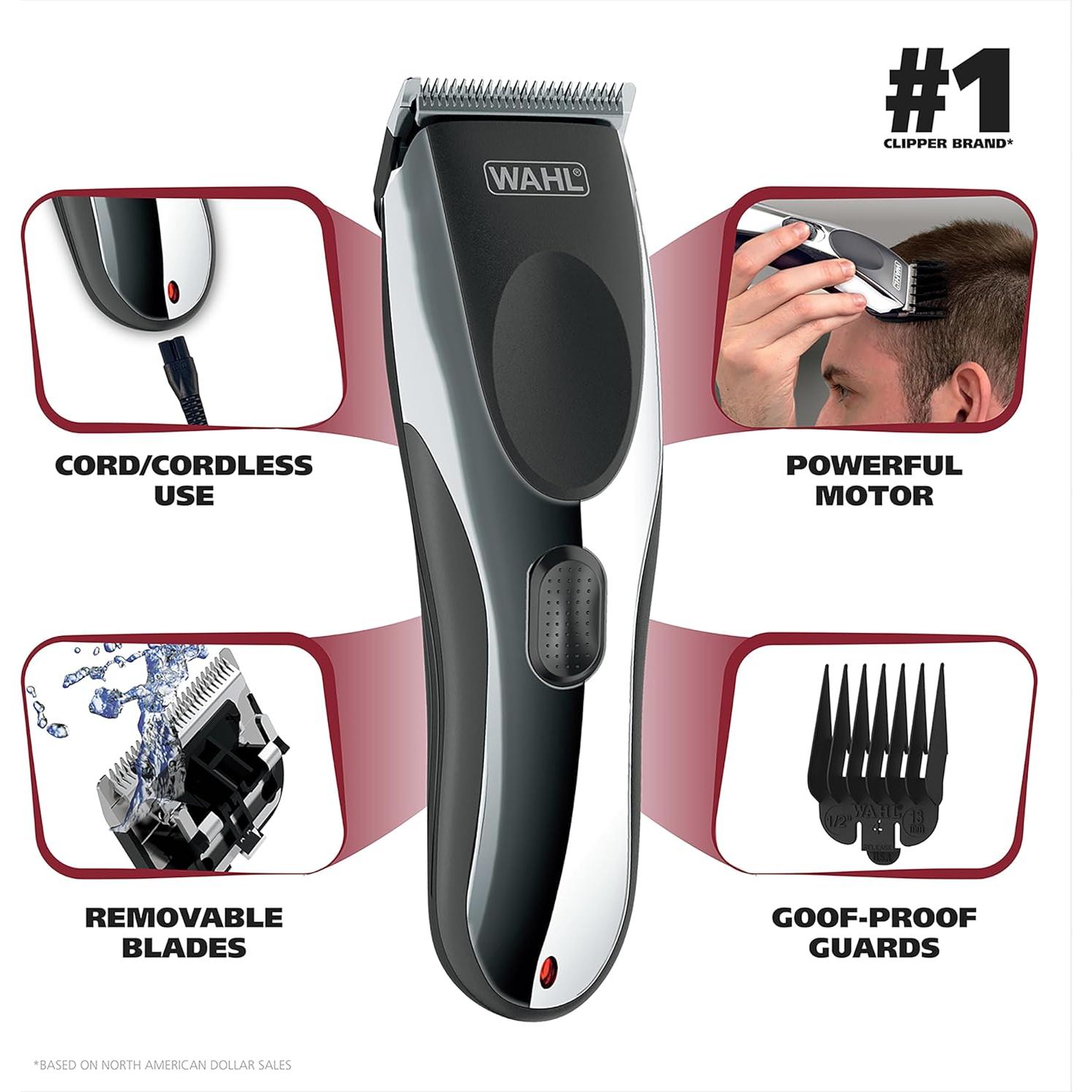 Cortapelos Wahl Clipper Recargable 21 Piezas 79434