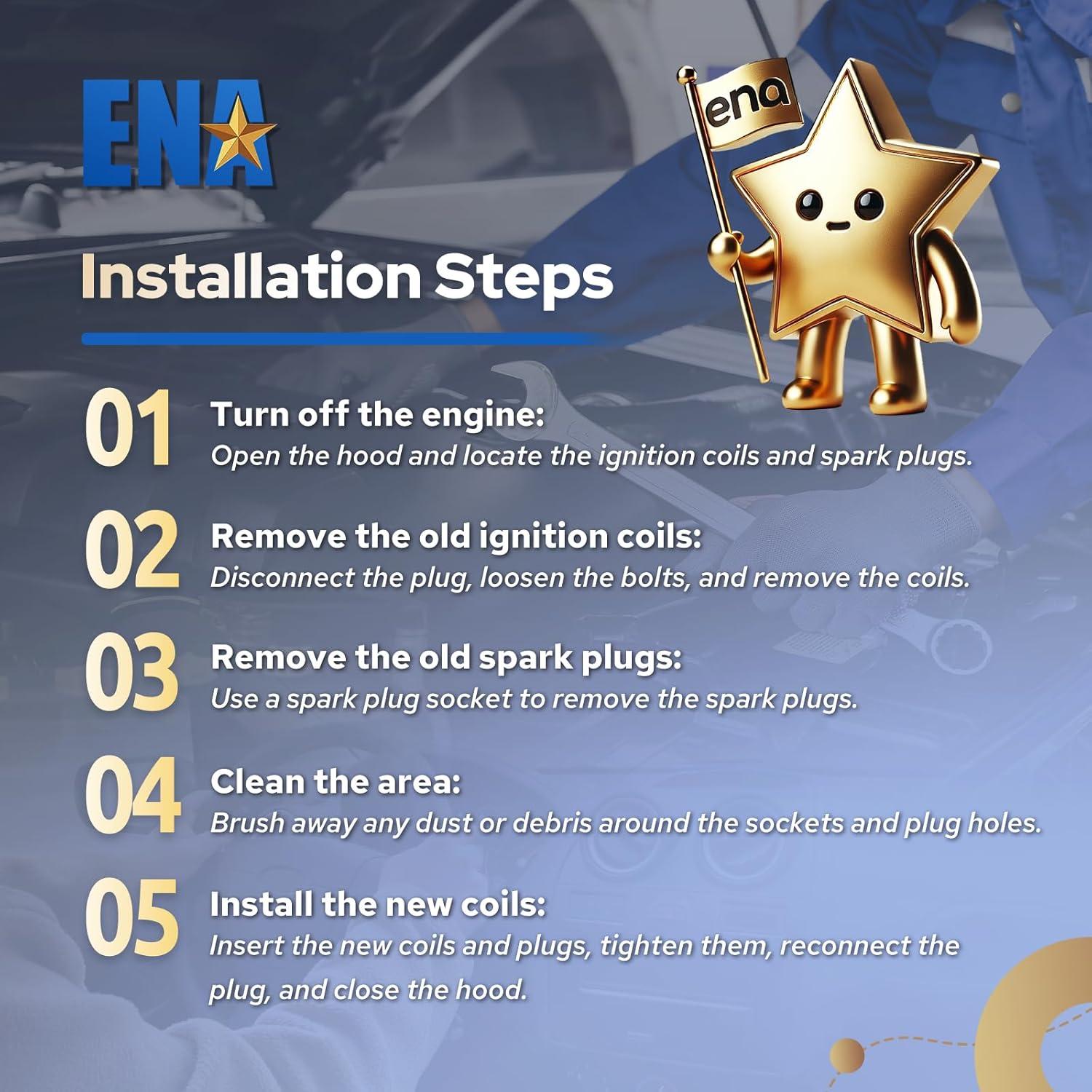 Paquete 6 Bobinas de Encendido y Bujías ENA 3.7L V6 Jeep/Dodge