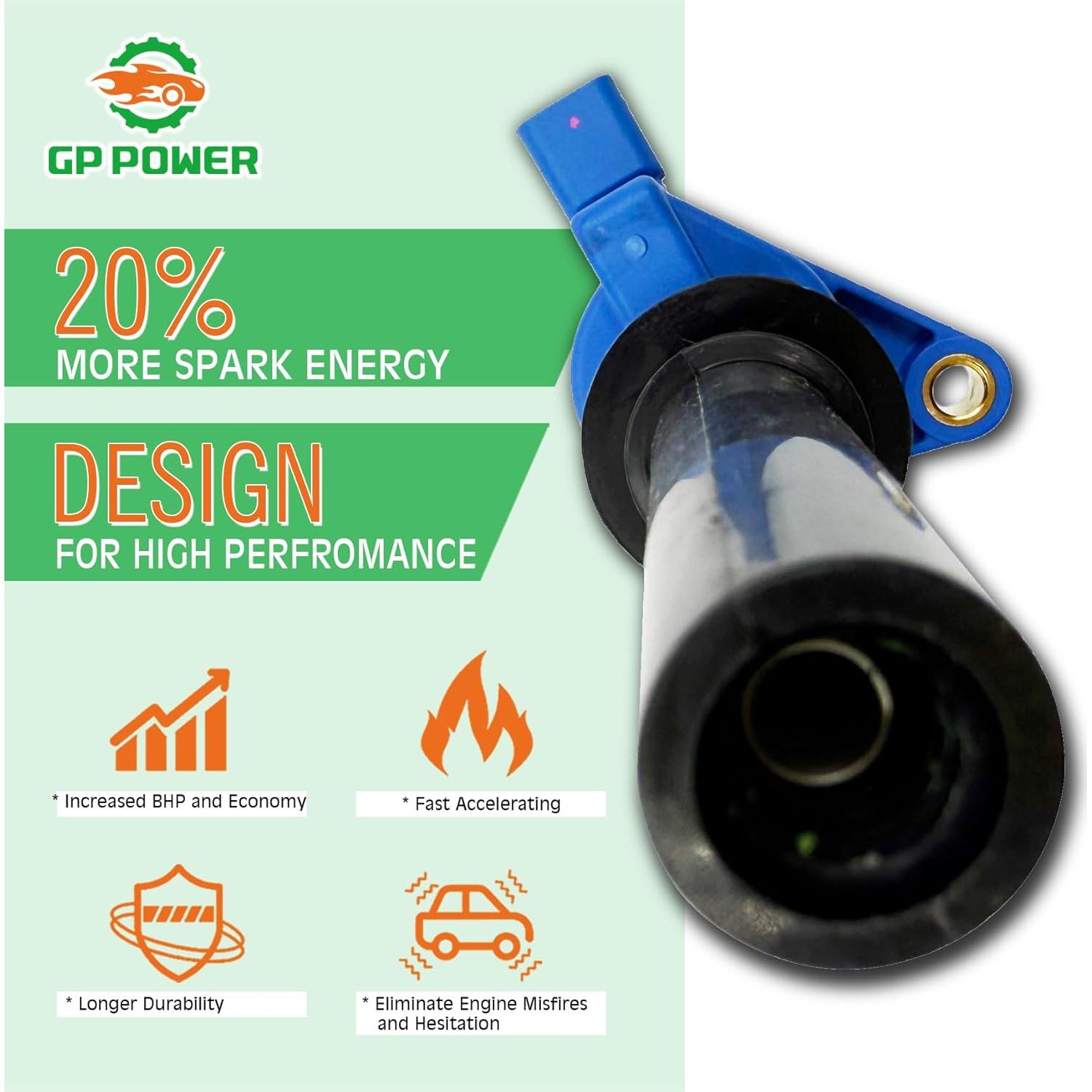 Juego de 6 bobinas de encendido GP POWER para Ford y Mazda