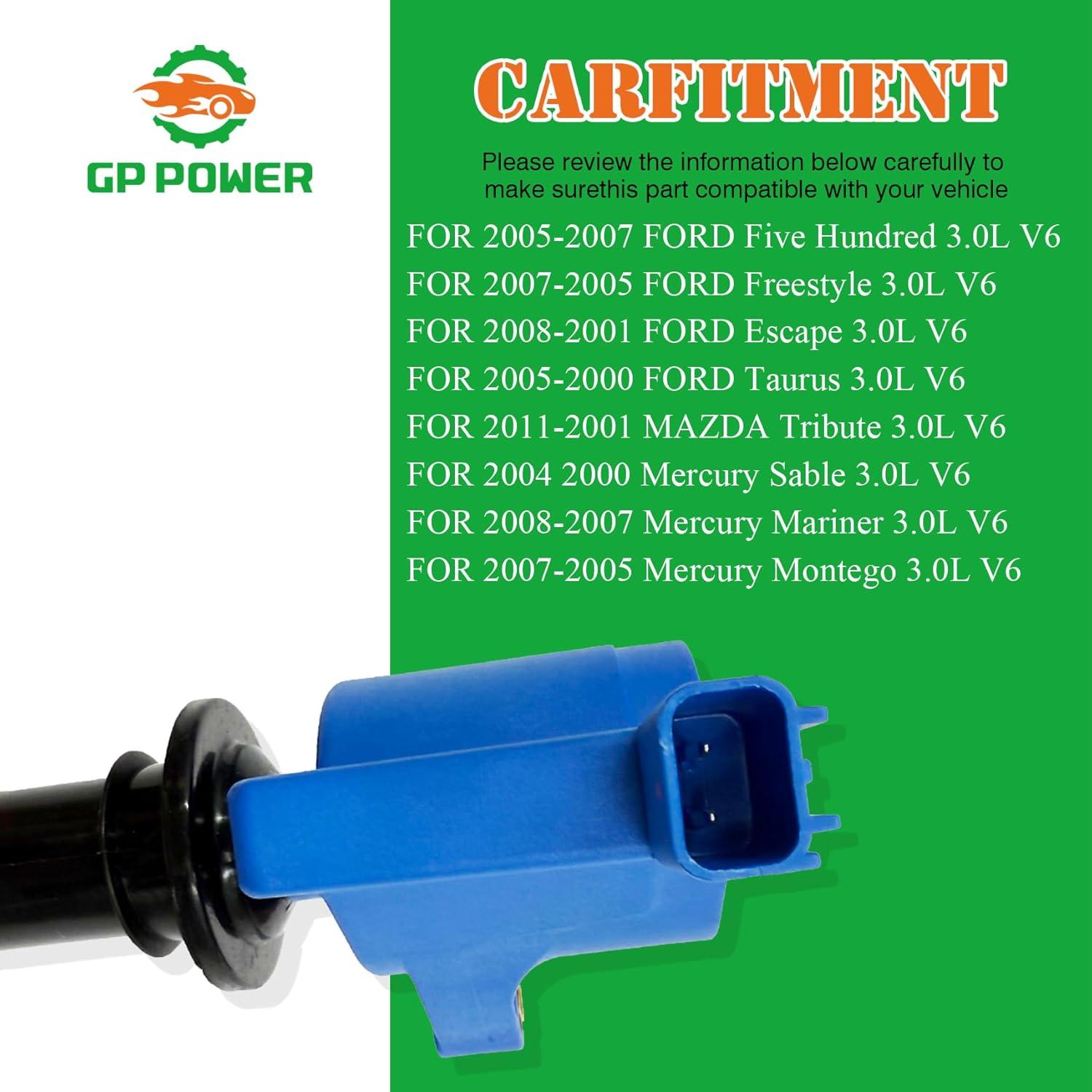 Juego de 6 bobinas de encendido GP POWER para Ford y Mazda