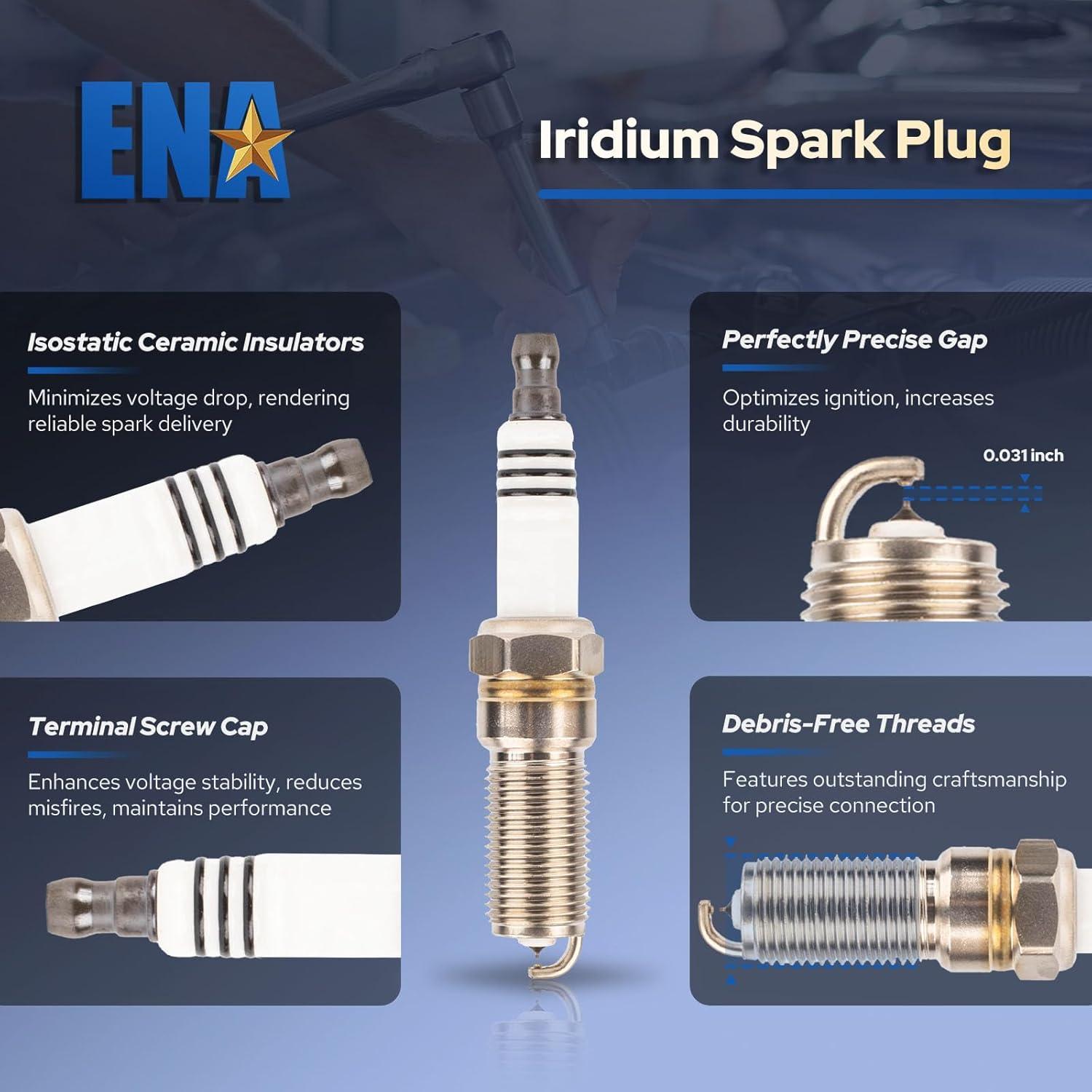 ENA Juego de 6 Bobinas de Encendido y Bujías Iridio Ford Lincoln