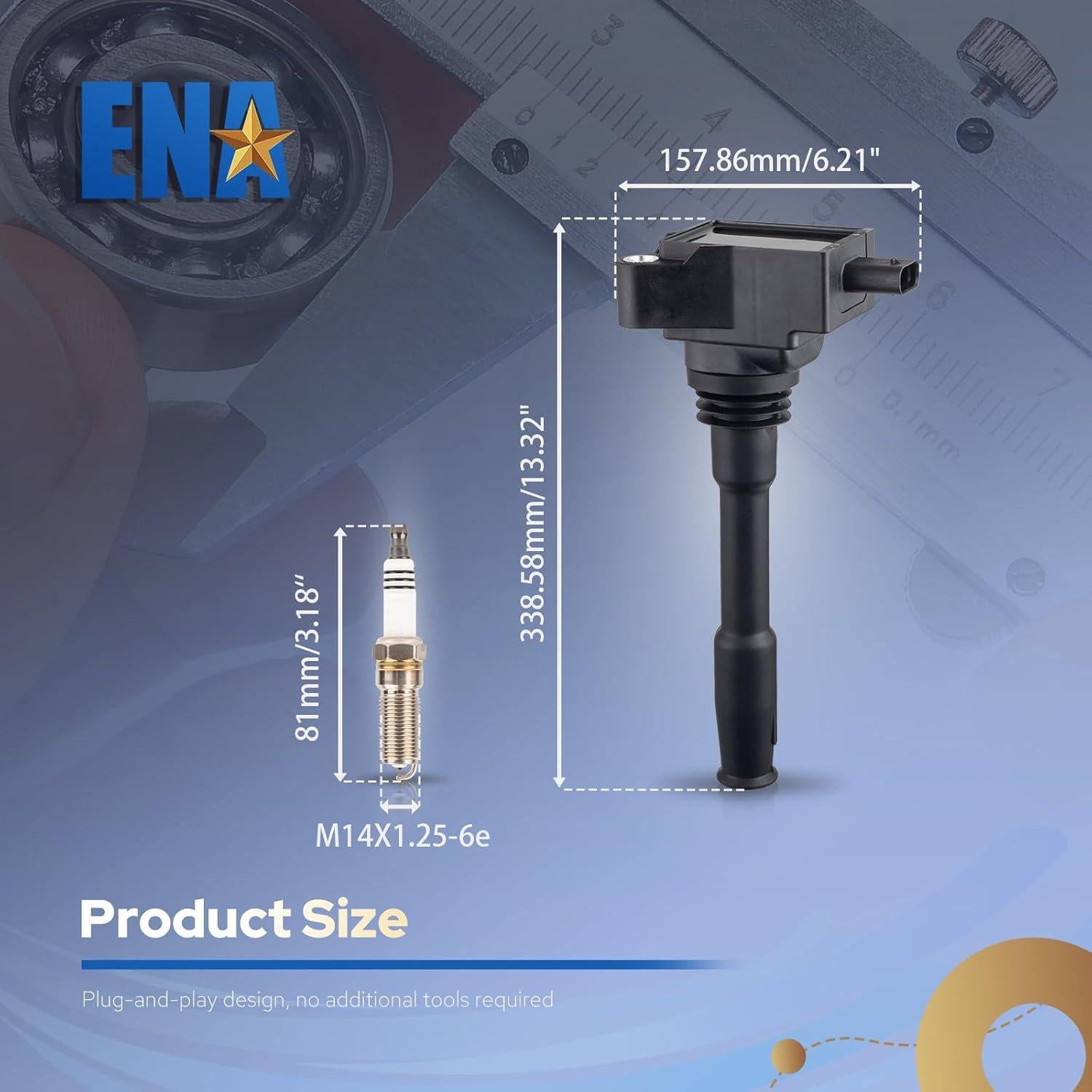 ENA Juego de 6 Bobinas de Encendido y Bujías Iridio Ford Lincoln