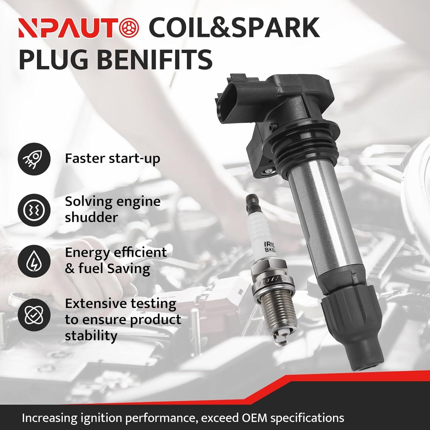 Juego de 6 Bobinas de Encendido y Bujías NPAUTO UF569