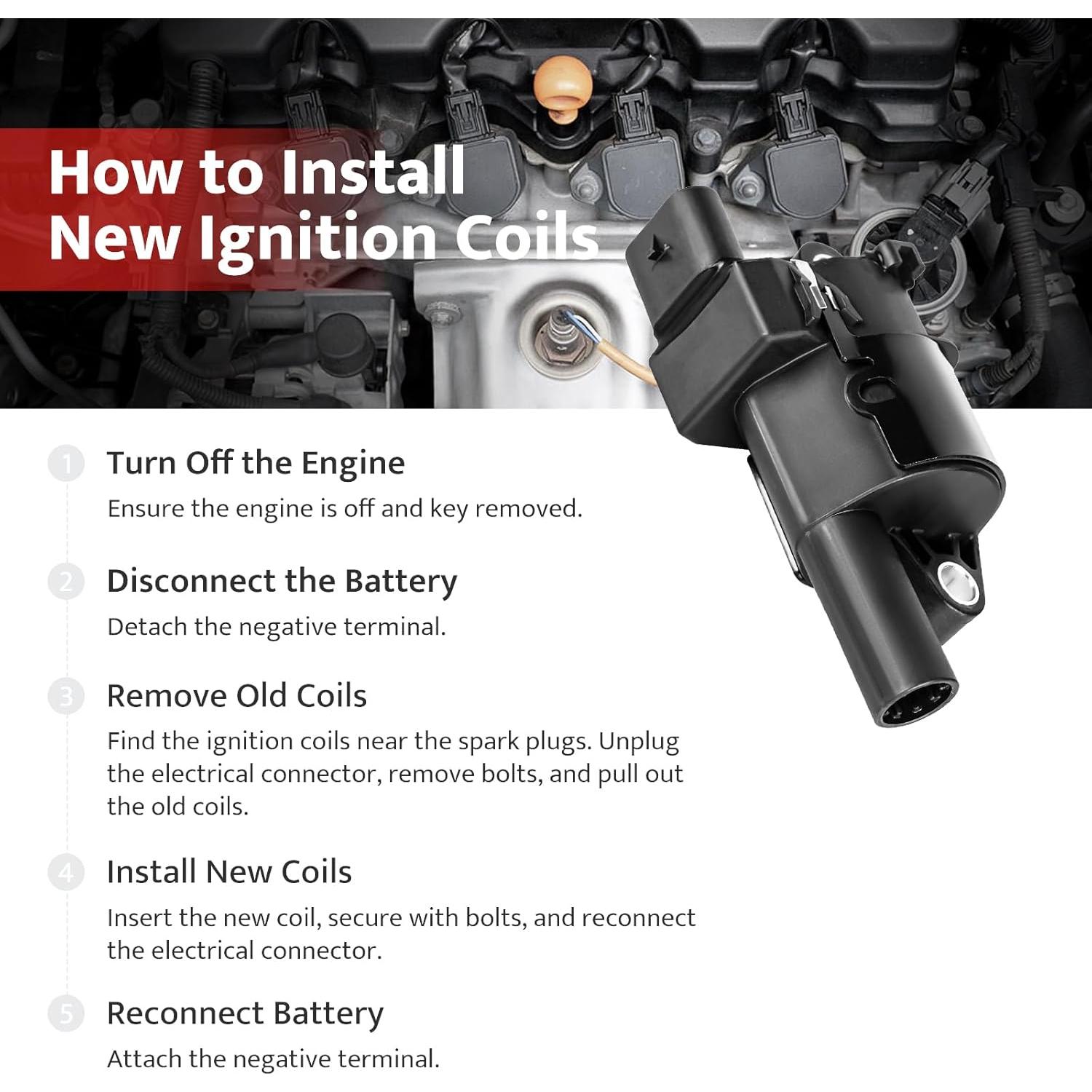 Juego de 8 Bobinas de Encendido NPAUTO UF414 V8 4.8L 5.3L 6.0L