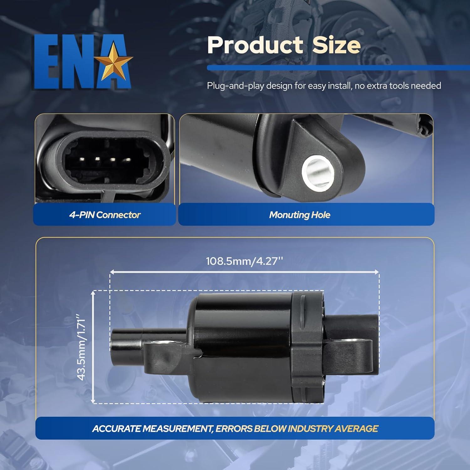 Juego de 8 Bobinas de Encendido Redondas ENA UF414 para Chevy/GMC