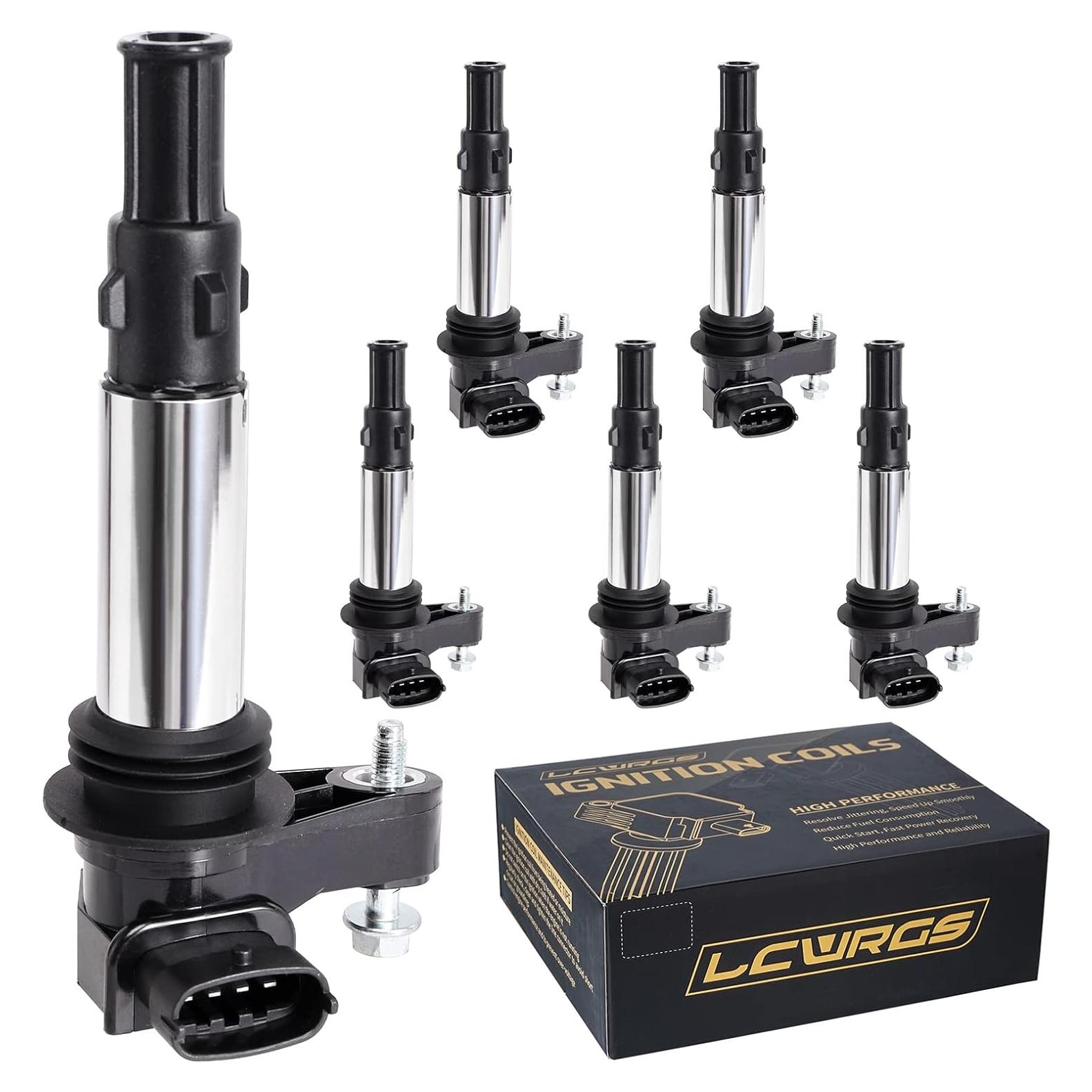 Juego de 6 Bobinas de Encendido LCWRGS para Cadillac V6 2.8L 3.6L
