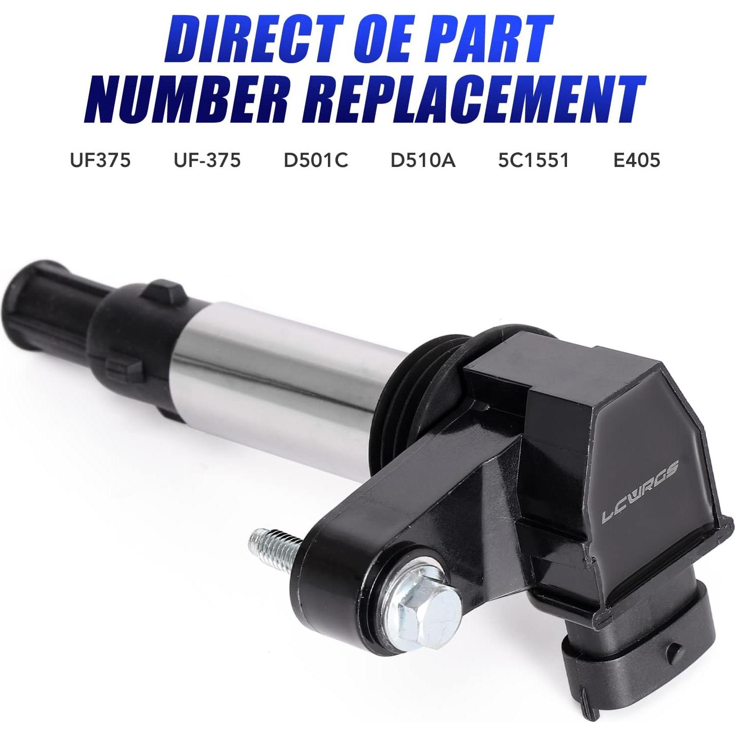 Juego de 6 Bobinas de Encendido LCWRGS para Cadillac V6 2.8L 3.6L