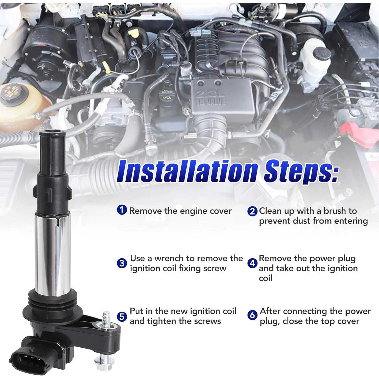 Juego de 6 Bobinas de Encendido LCWRGS para Cadillac V6 2.8L 3.6L