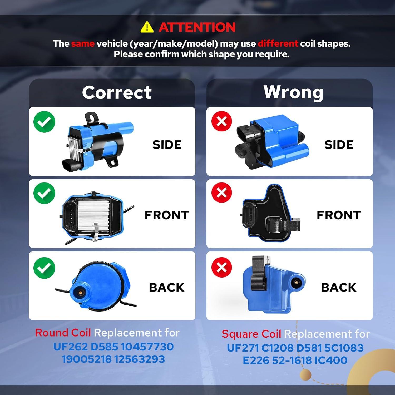 Kit de Bobinas de Encendido y Cables ENA D585 UF262 Azul