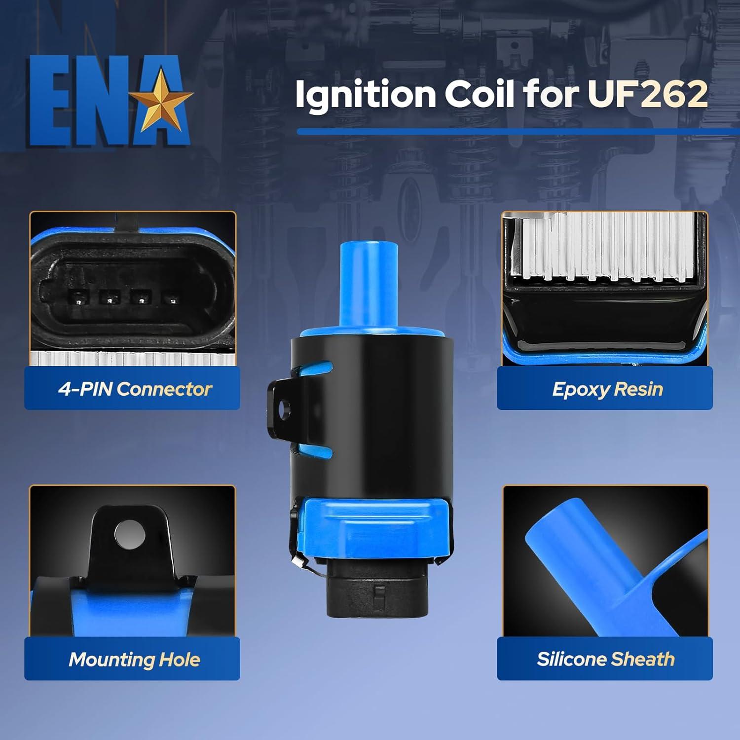 Kit de Bobinas de Encendido y Cables ENA D585 UF262 Azul