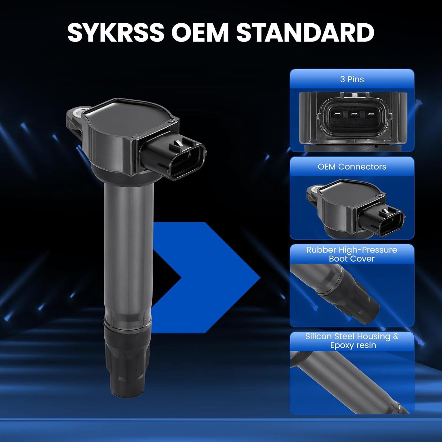 Paquete de 6 Bobinas de Encendido SYKRSS UF589 para Mitsubishi