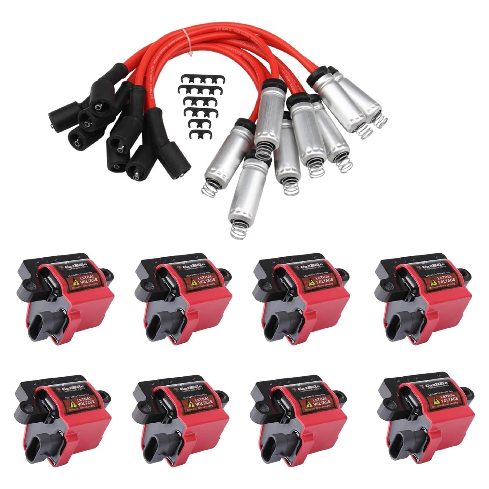 Bobinas de Encendido CarBole D581 UF271 + Cables de Bujía 8mm