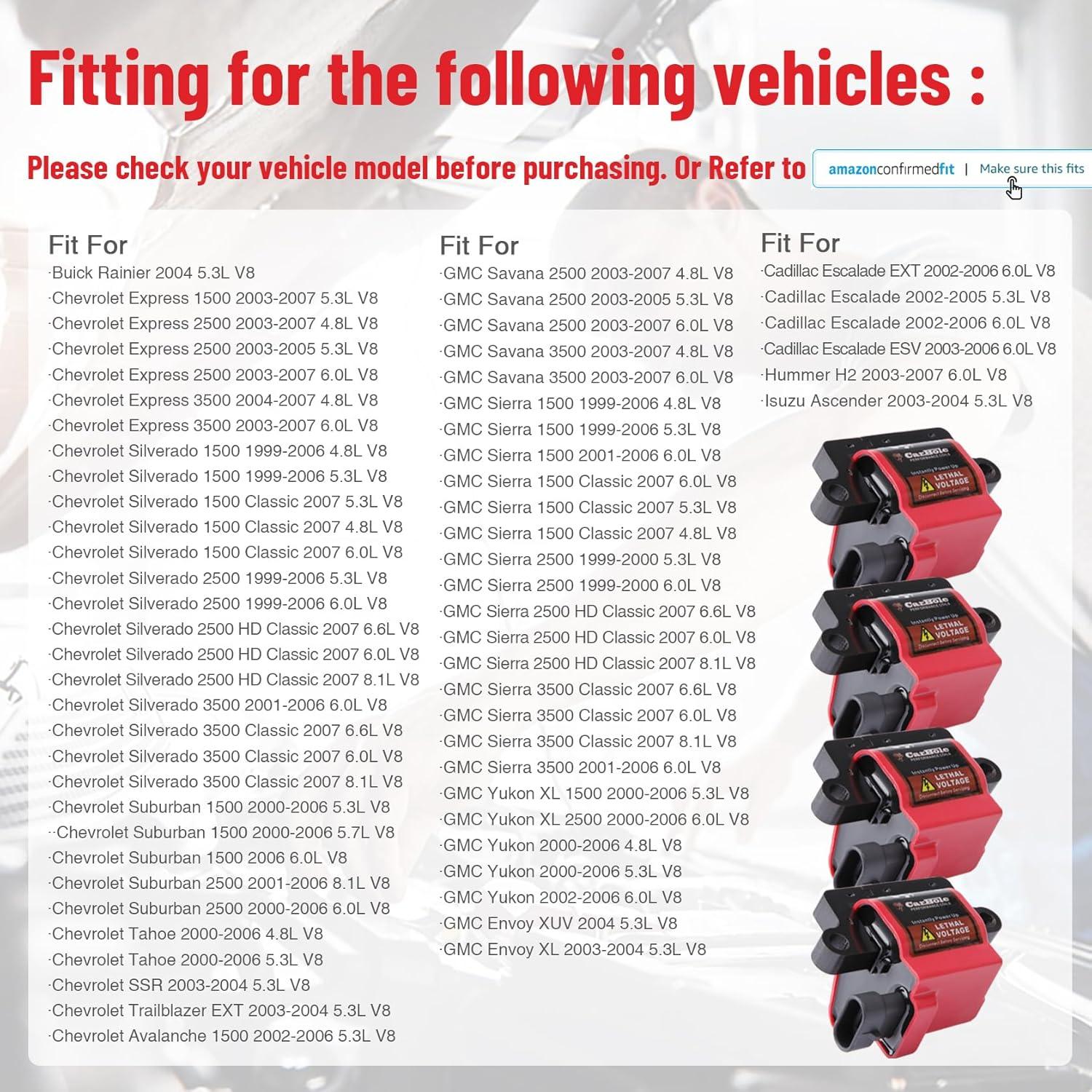 Bobinas de Encendido CarBole D581 UF271 + Cables de Bujía 8mm