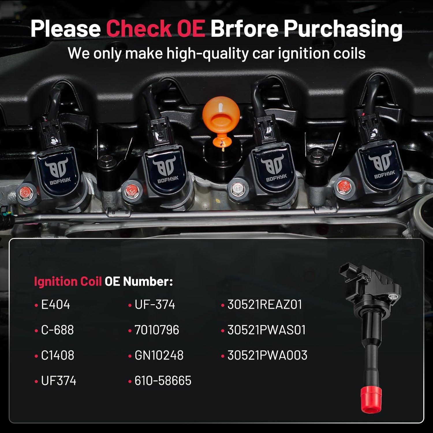 Bobinas de Encendido BDFHYK UF374 para Honda Civic 2003-2011