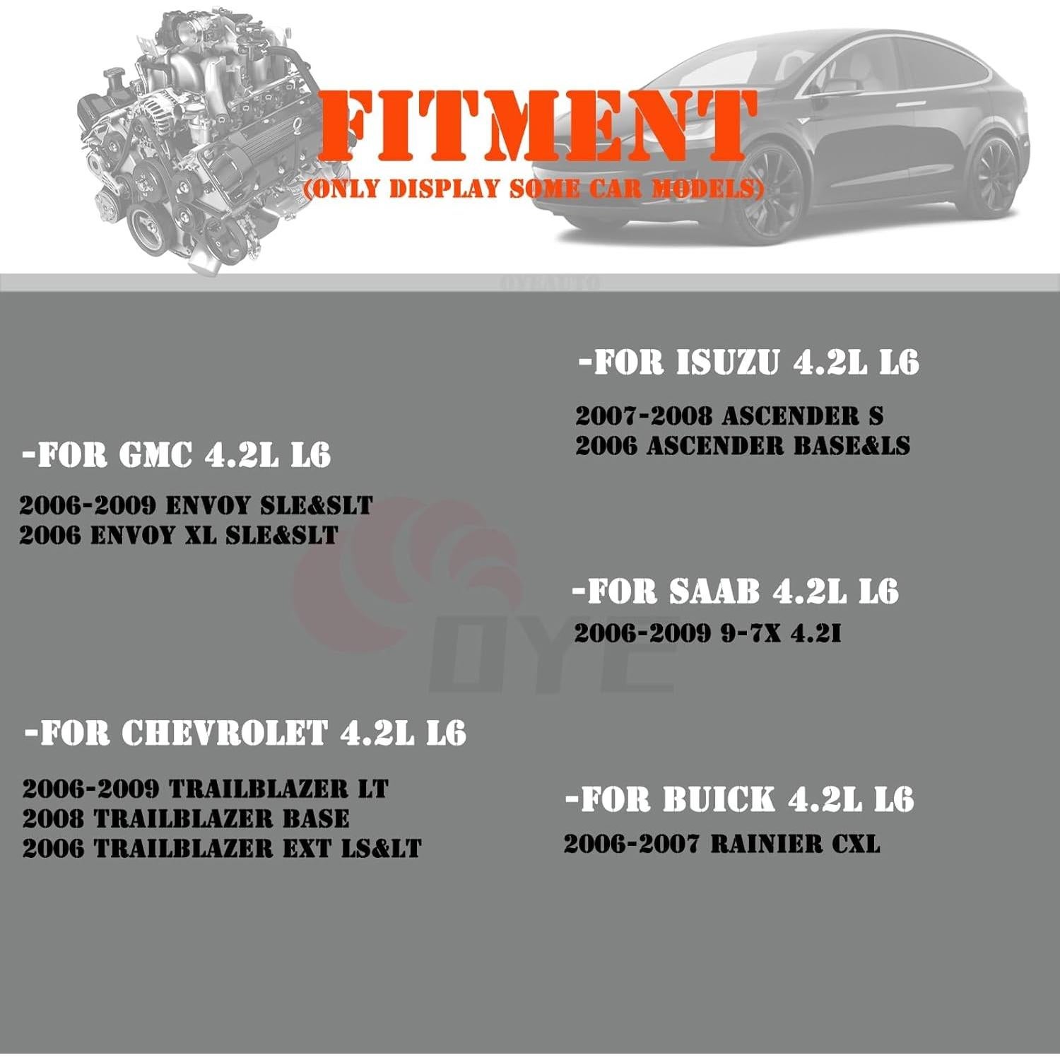 Juego de 6 Bobinas de Encendido y Bujías OYEAUTO 5019 para GMC, Chevrolet, Isuzu, Saab, Buick