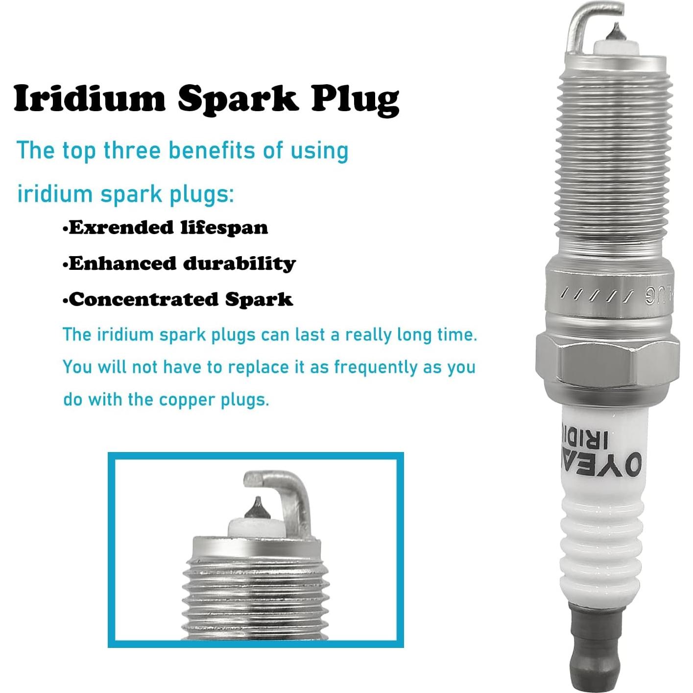 Juego de 6 Bobinas de Encendido y Bujías OYEAUTO 5019 para GMC, Chevrolet, Isuzu, Saab, Buick