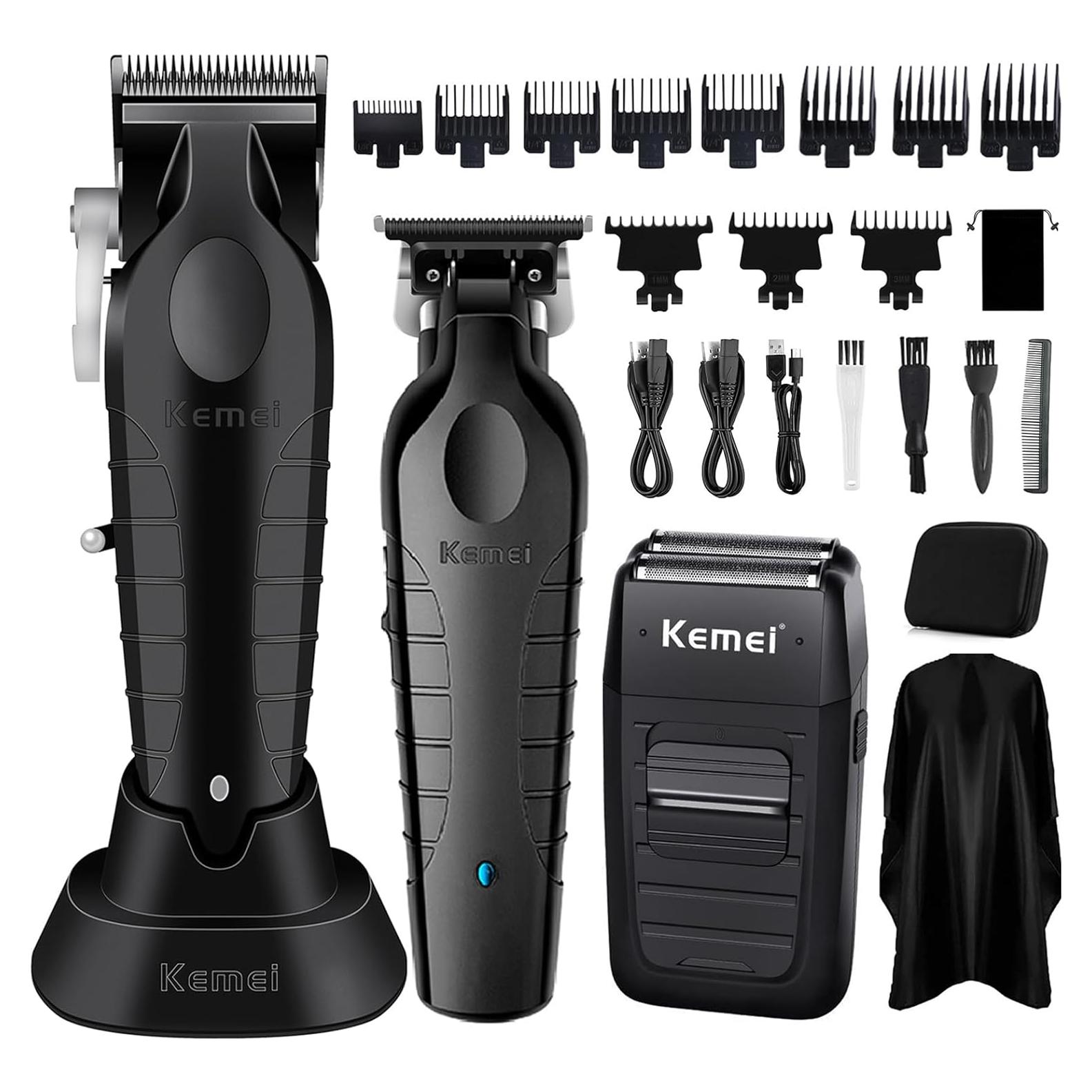 Cortadora de Cabello KEMEI KM-2299 Inalámbrica 11 Peines