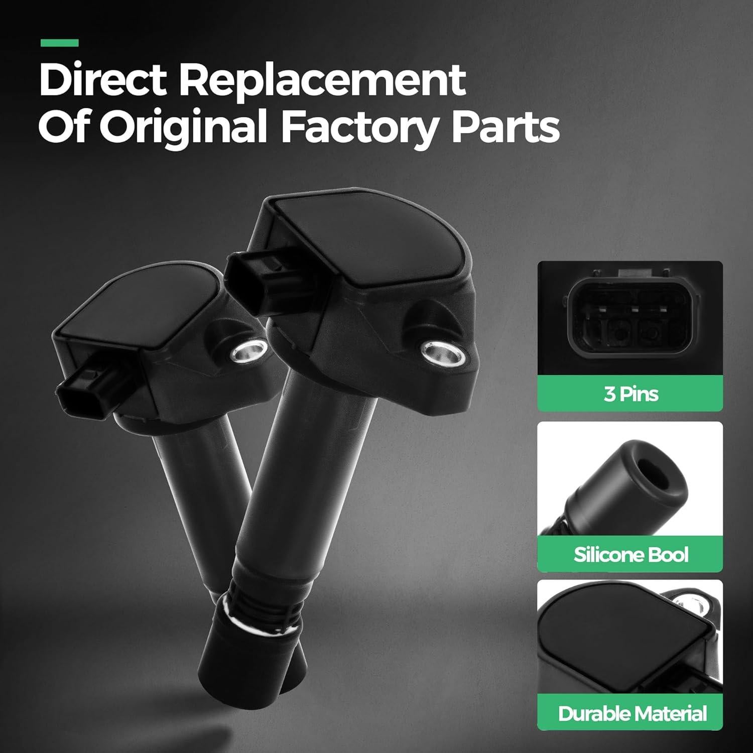 Kit de Bobinas de Encendido y Bujías Iridio Alphaauto para Honda Civic 1.8L 2006-2011