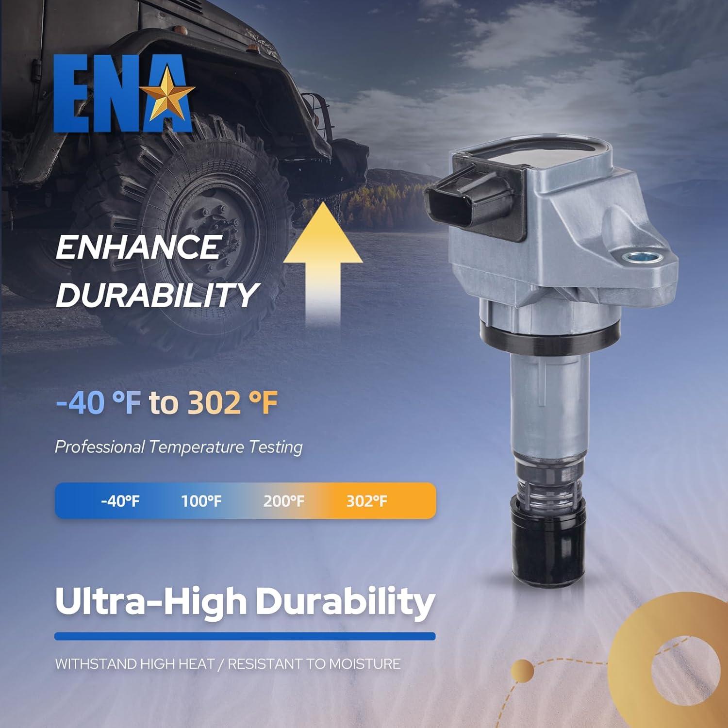 Juego de 4 Bobinas de Encendido ENA para Honda Acura L4 1.8L 2.0L