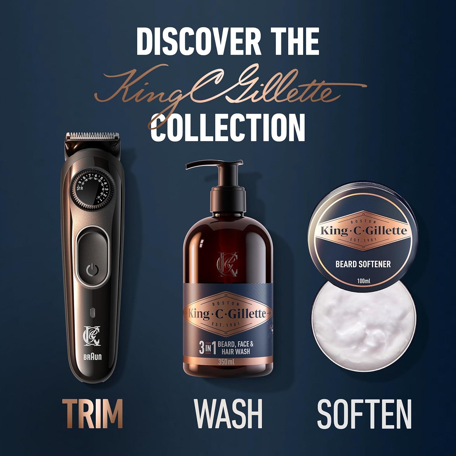 Recortadora de Barba Inalámbrica King C. Gillette 3 Peines