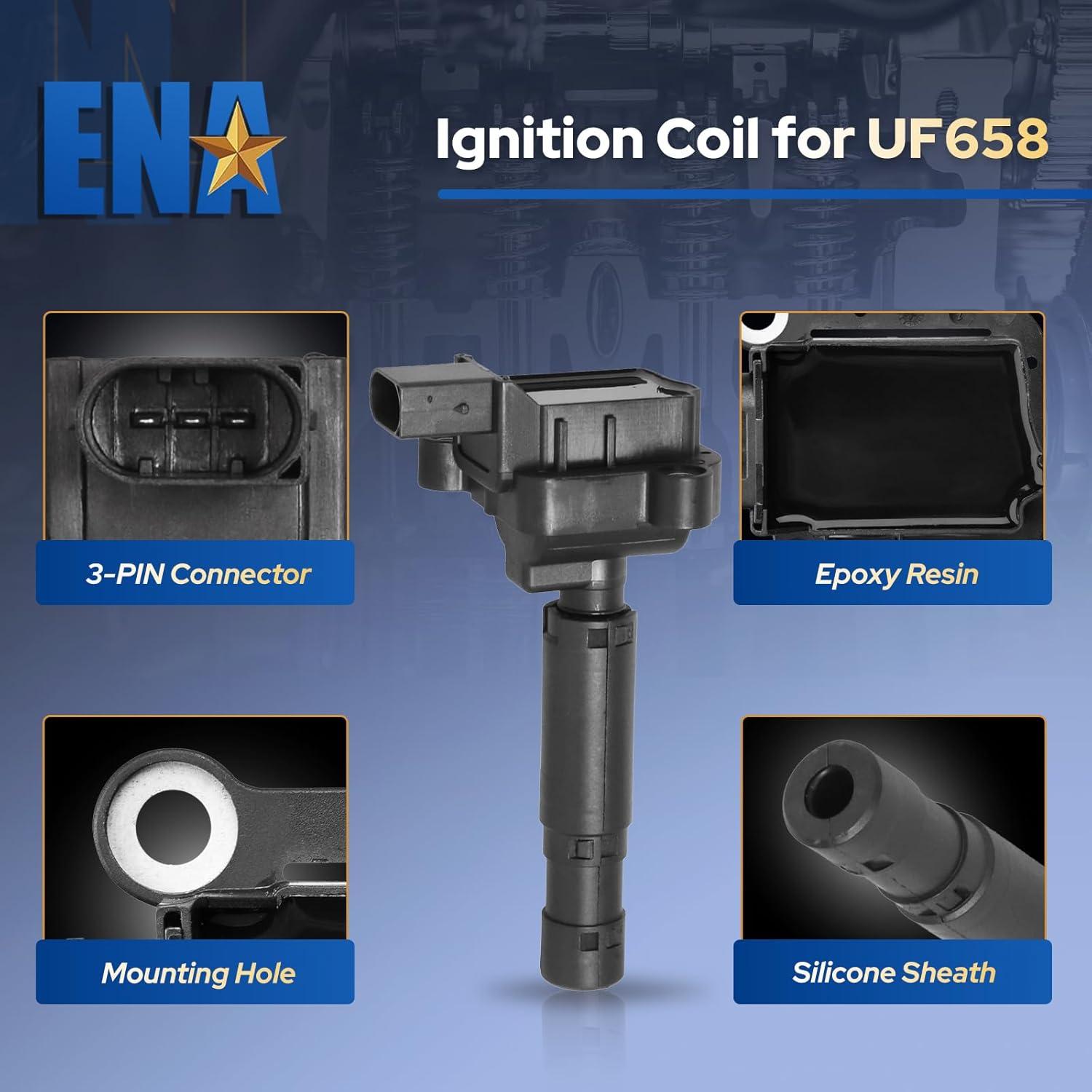 Juego de 4 Bobinas de Encendido ENA para Mercedes Benz C250 SLK250