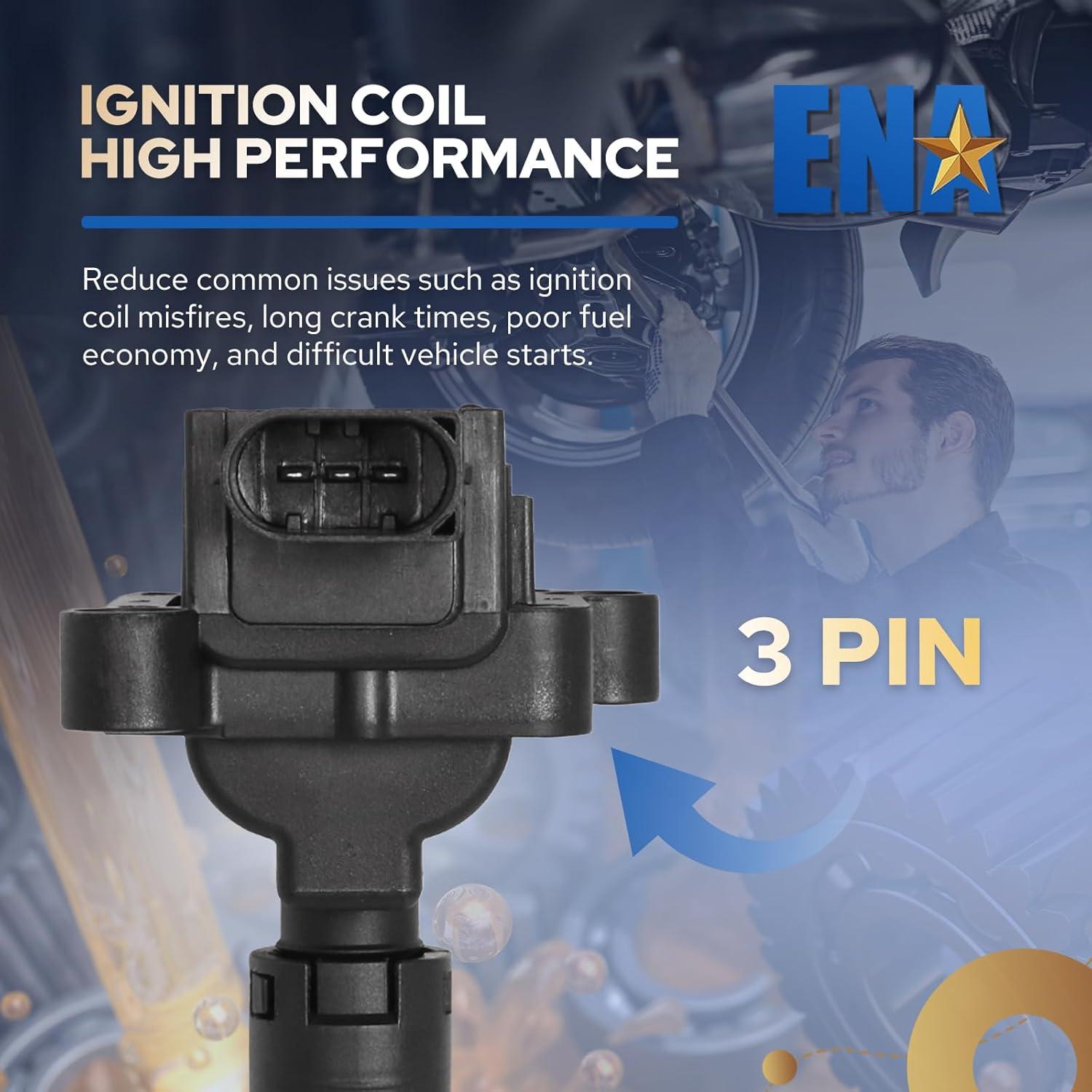 Juego de 4 Bobinas de Encendido ENA para Mercedes Benz C250 SLK250