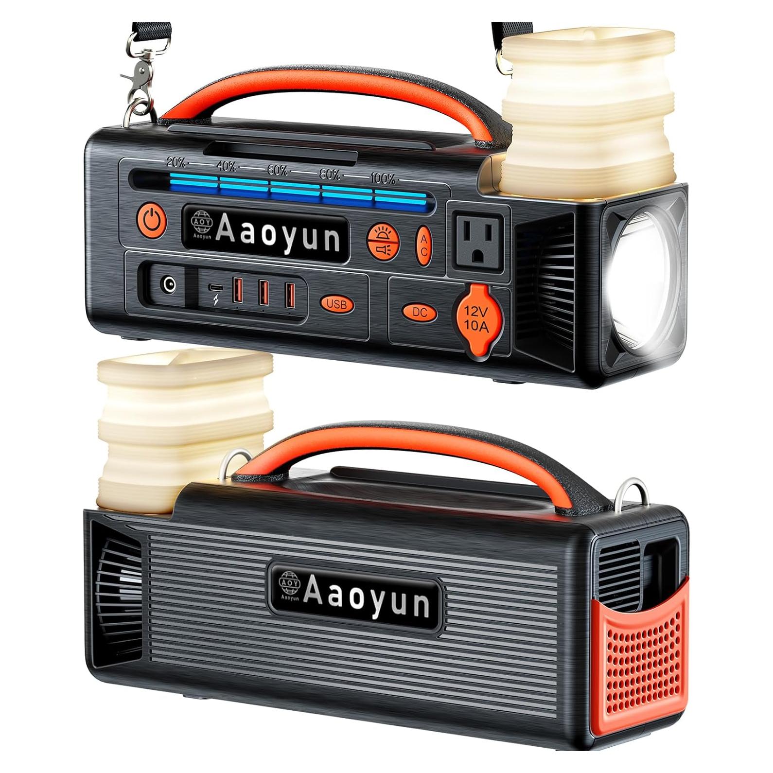 Generador Solar Portátil Aaoyun AOY-320 300W 296Wh Camping