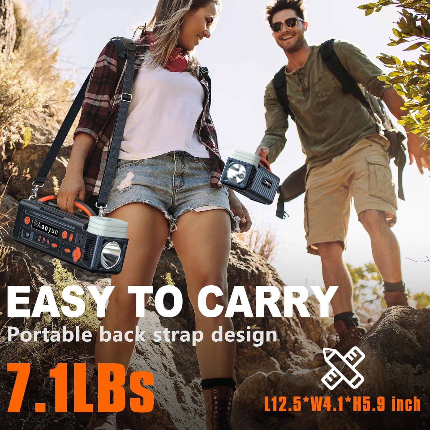 Generador Solar Portátil Aaoyun AOY-320 300W 296Wh Camping