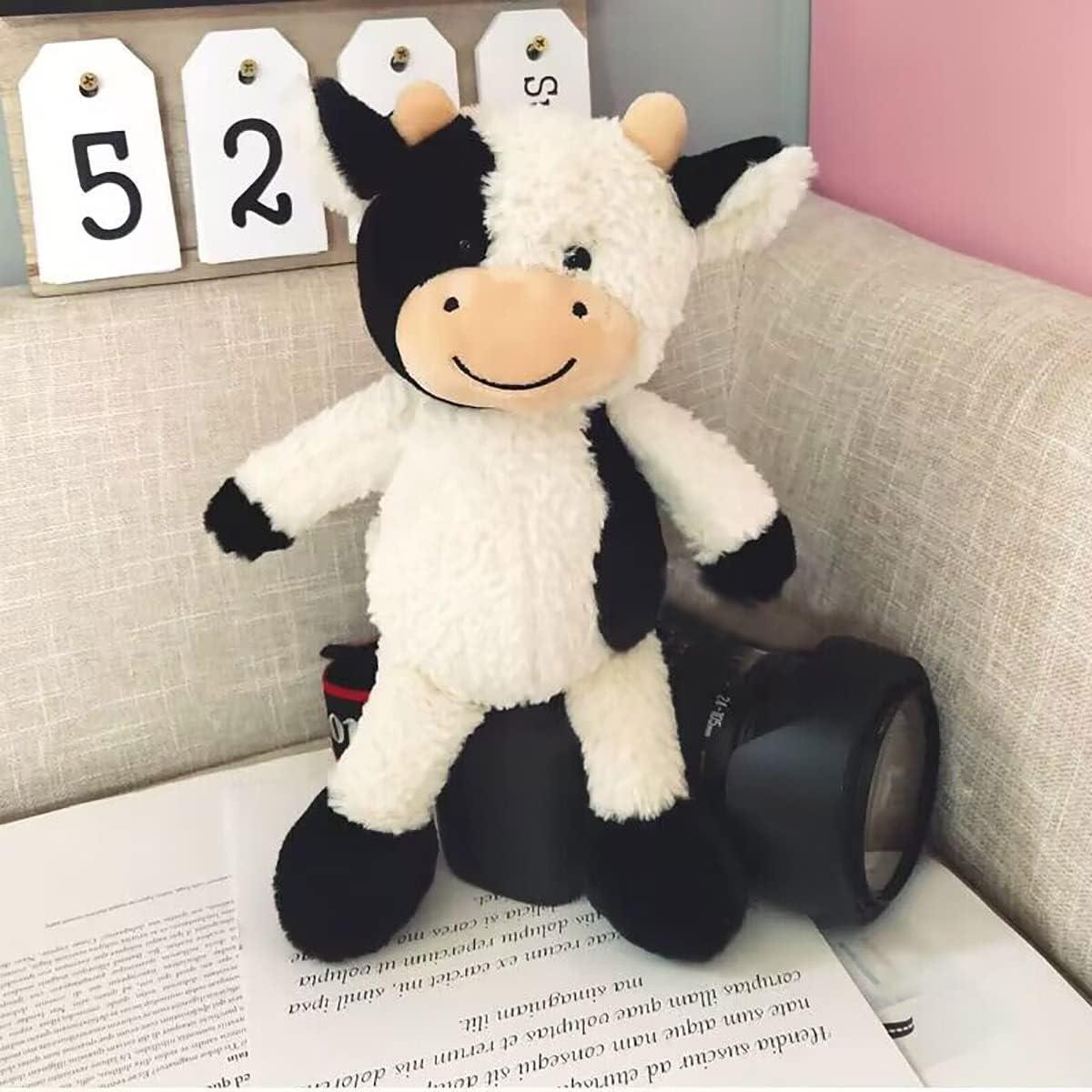 Juguete de peluche de vaca YUKOUQIAN 30 cm suave para niños