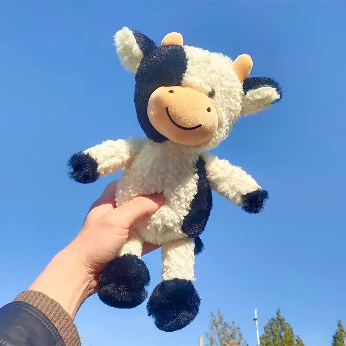 Juguete de peluche de vaca YUKOUQIAN 30 cm suave para niños