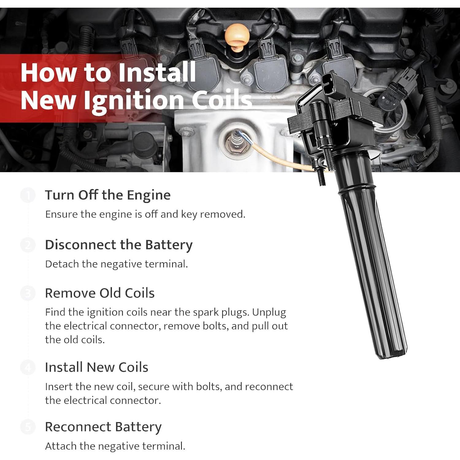 Juego de 6 Bobinas de Encendido NPAUTO UF-269 para V6