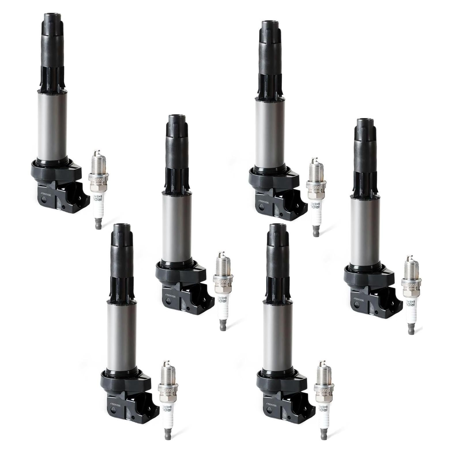 Paquete de bobinas de encendido UF522 y bujías iridio DEEGOOLY