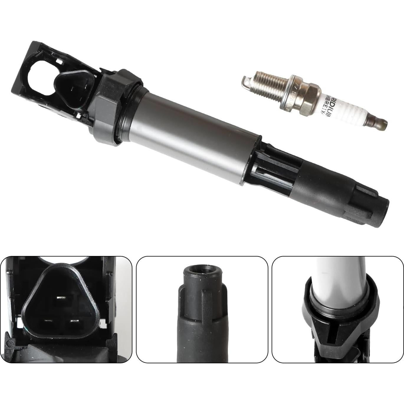 Paquete de bobinas de encendido UF522 y bujías iridio DEEGOOLY