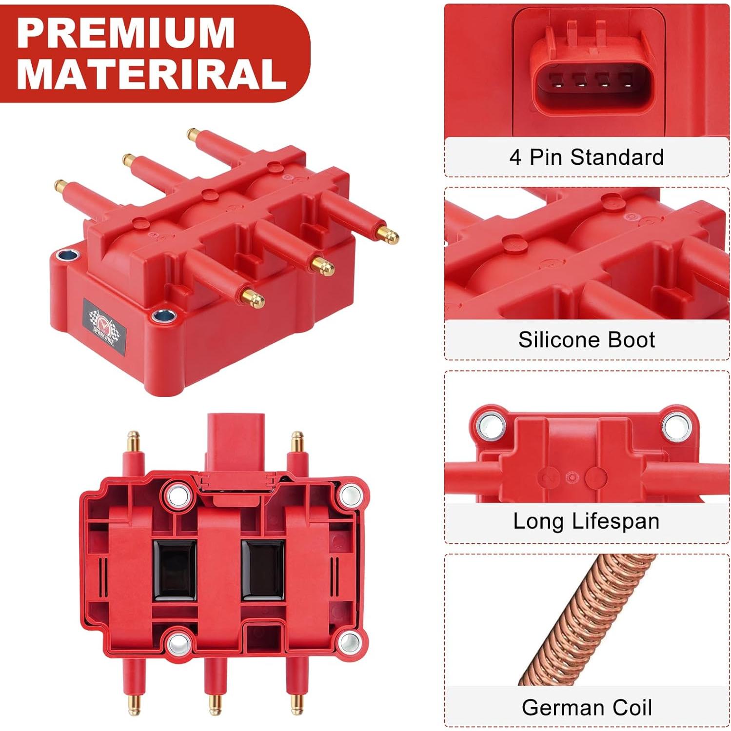 Paquete Bobina de Encendido SPARKWHIZ UF305 + 6 Cables Bujía