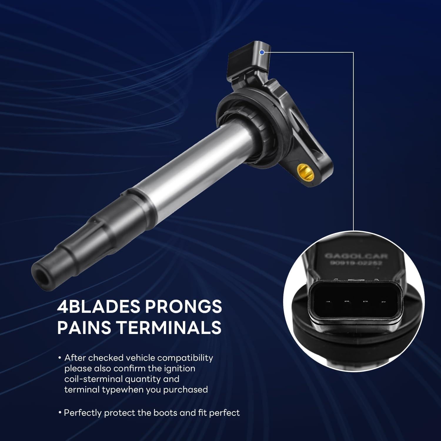 Bobina de Encendido GAGOLCAR UF619 Compatible Toyota/Lexus