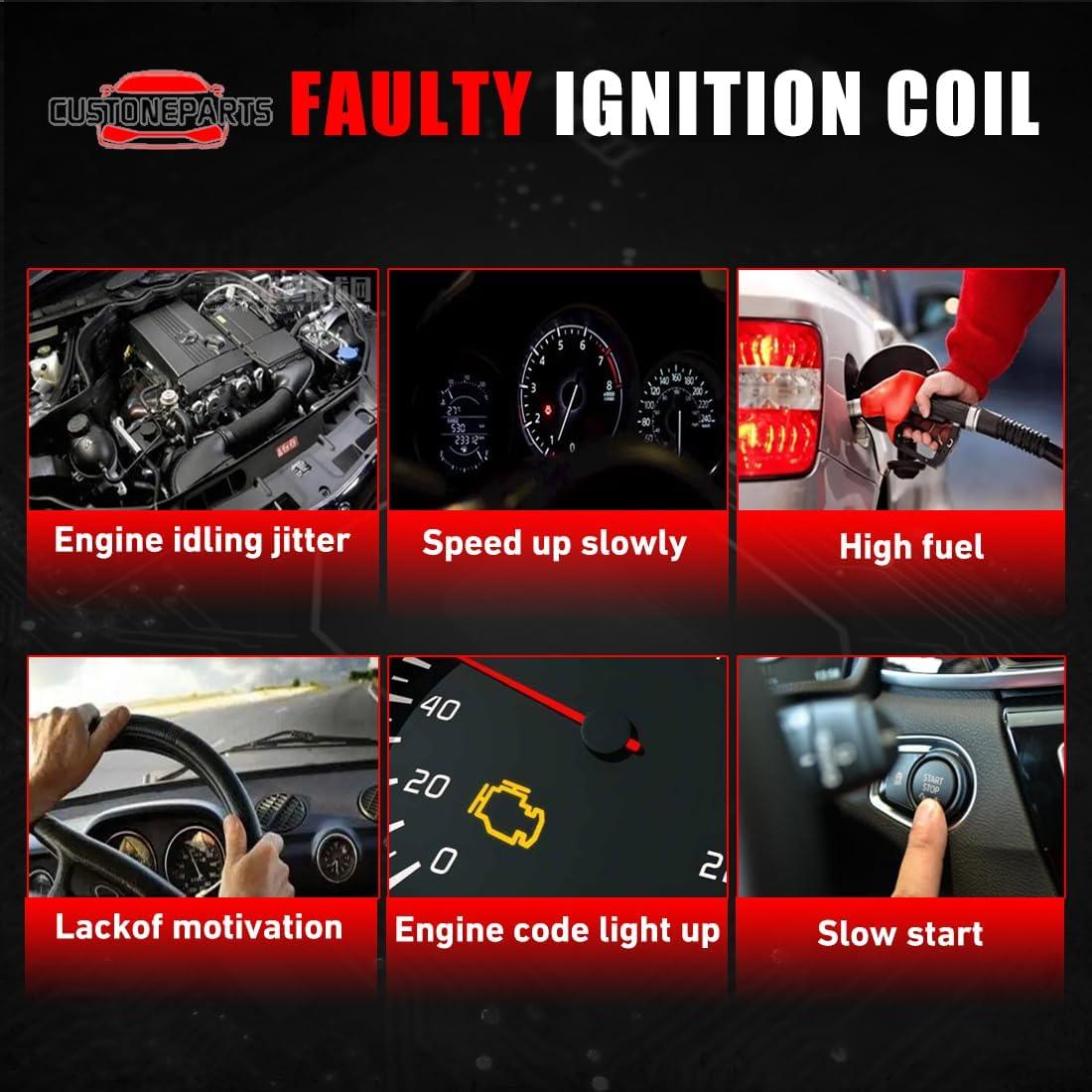 Kit de Encendido CUSTONEPARTS 4 Bobinas y Bujías Toyota 1.8L