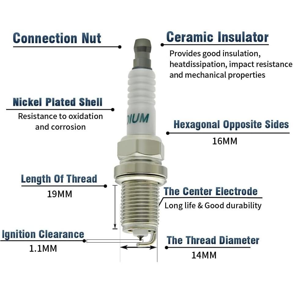 Juego de 4 Bobinas de Encendido y Bujías de Iridio CNPAPC para Toyota