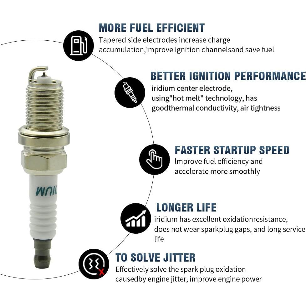 Juego de 4 Bobinas de Encendido y Bujías de Iridio CNPAPC para Toyota